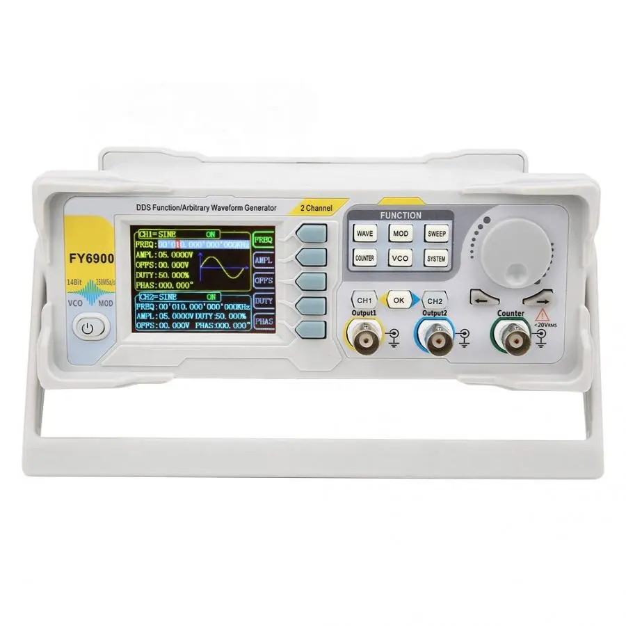 FY6900 Dual Channel DDS Functi - огляд і ціна Dual Channel Arbitrary Waveform Function Generator 60Mhz